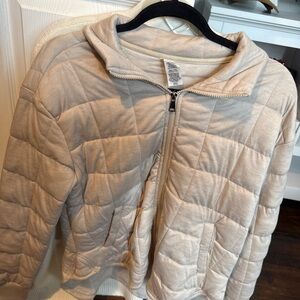 Women's Cream Quilted Jacket